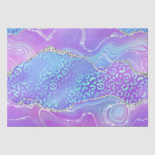 Leopard Print Agate Glam Abstract Stone Pattern Tissue Paper