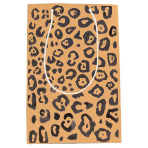 Leopard Print Animal Pattern Painting Medium Gift Bag