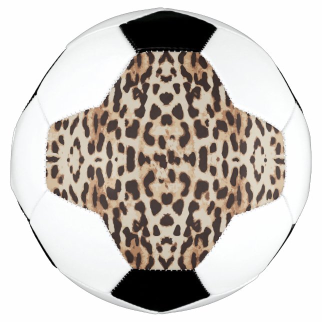 Leopard Print Animal Pattern Soccer Ball (Front)