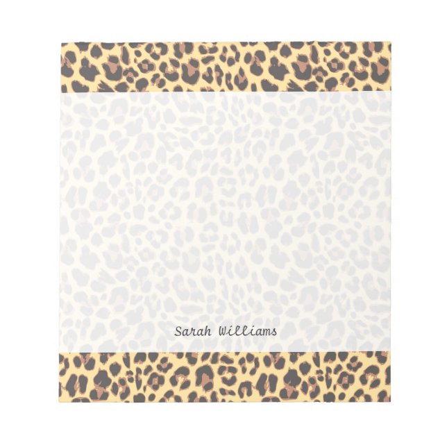 Leopard Print Animal Skin Pattern Notepad (Front)