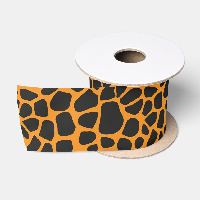 Leopard Print Animal Skin Pattern Satin Ribbon (Spool)