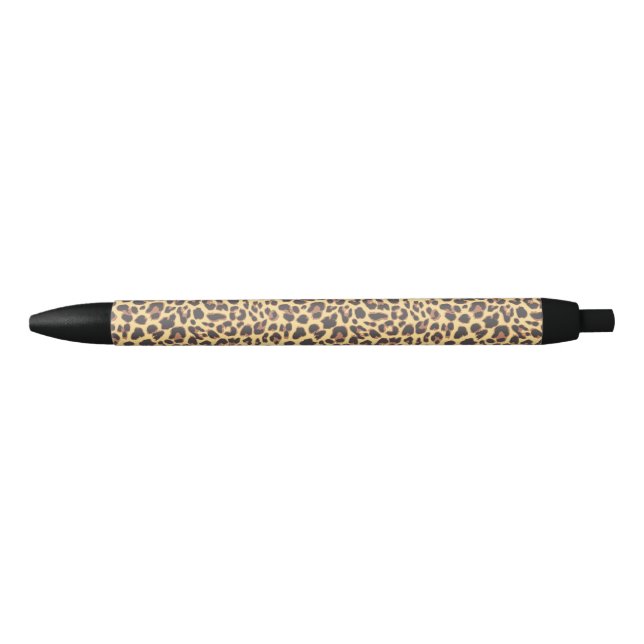 Leopard Print Animal Skin Patterns Black Ink Pen (Front)