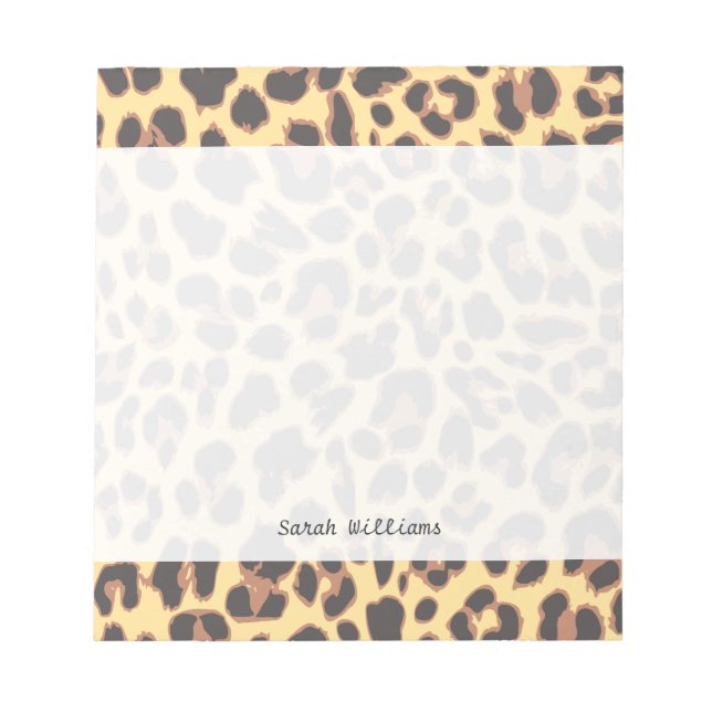 Leopard Print Animal Skin Patterns Notepad (Front)