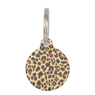 Leopard Print Animal Skin Patterns Pet Tag