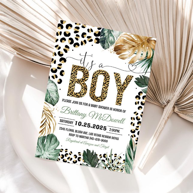 Leopard print Baby Shower Invitation (Creator Uploaded)