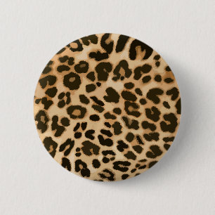 Leopard Print Background 6 Cm Round Badge