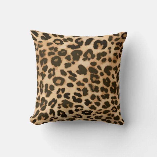 Leopard Print Background Cushion (Front)