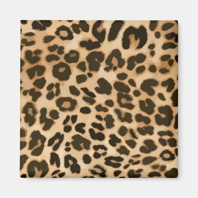 Leopard Print Background Magnet (Front)
