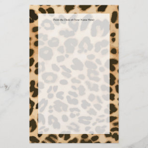 Leopard Print Background Stationery