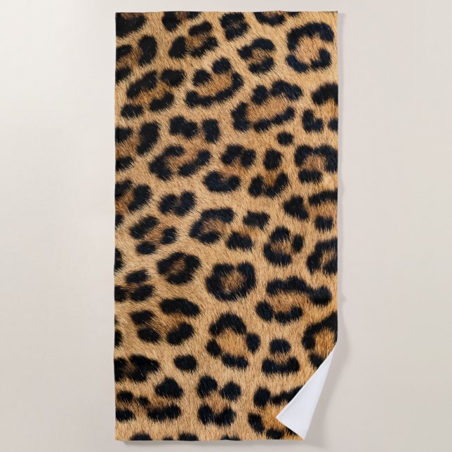 Leopard Print Beach Towel (Front)