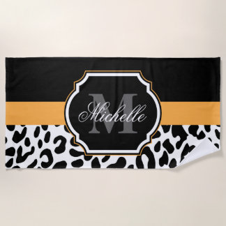 Leopard Print Beach Towel