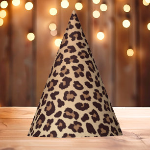 Leopard Print Birthday Party Hat
