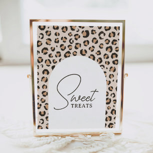 Leopard Print Birthday Party Sweet Treats Sign