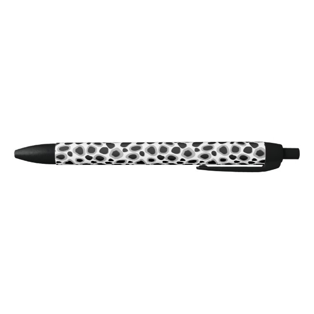 Leopard Print - Black and White Black Ink Pen (Bottom)