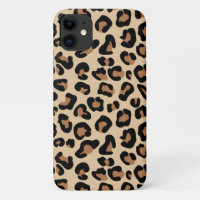 Leopard Print, Black, Brown, Rust and Tan