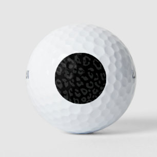 Leopard Print Black Golf Balls