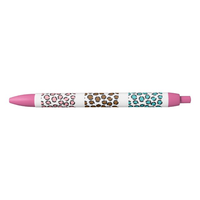 Leopard Print Black Ink Pen (Front)