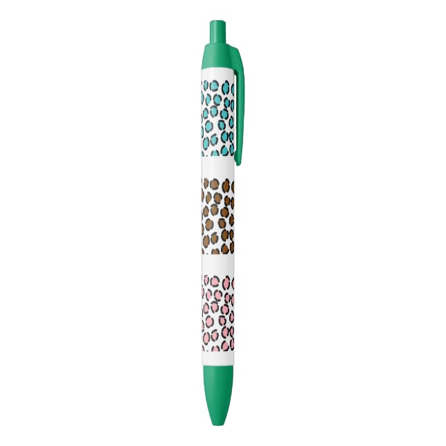 Leopard Print Black Ink Pen (Bottom (Vertical))