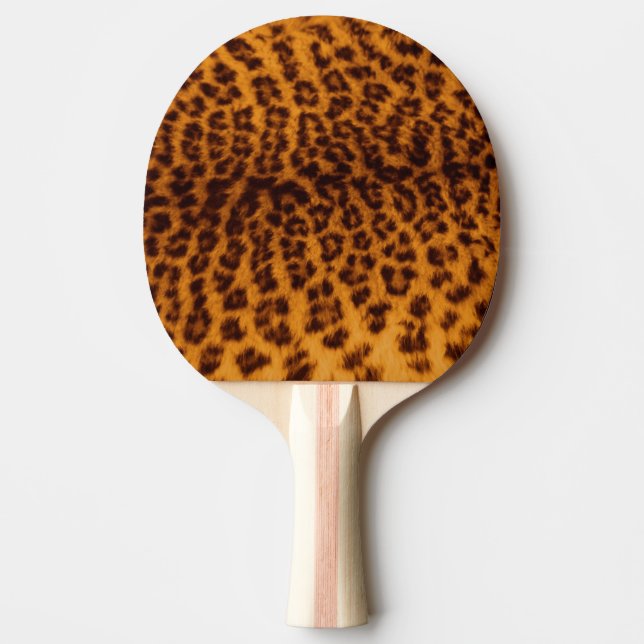 Leopard print black spotted Skin Texture Template Ping Pong Paddle (Front)