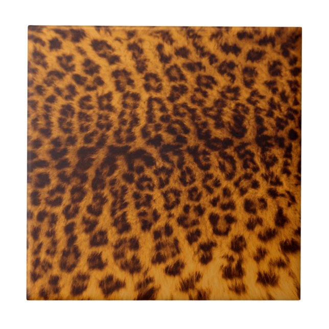 Leopard print black spotted Skin Texture Template Tile (Front)