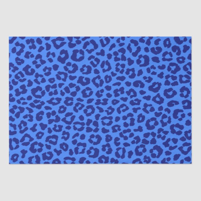 Leopard Print-Blue- Tissue Paper (Front)