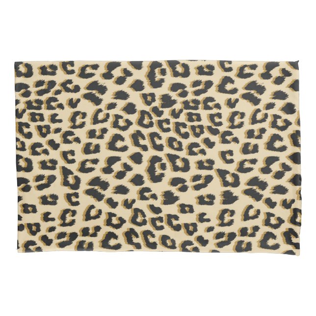 Leopard Print Brown Pillowcase (Front)