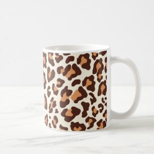 Leopard Print Brown, Tan, Cream Coffee Mug