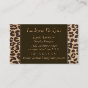 Leopard Print Business Card