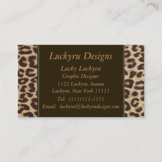 Leopard Print Business Card