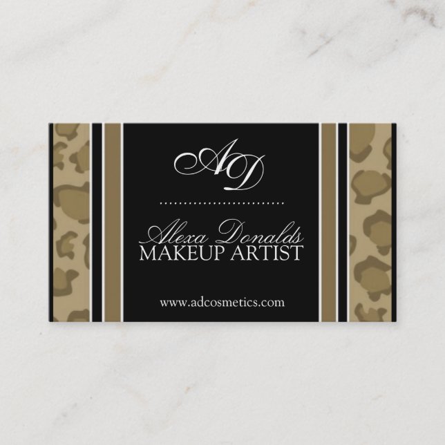Leopard Print  Business Card (Front)