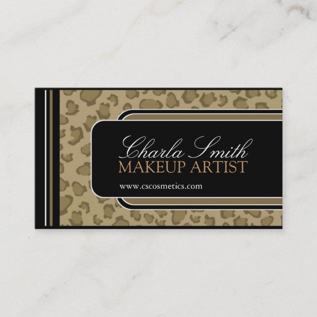 Leopard Print  Business Card (Front)