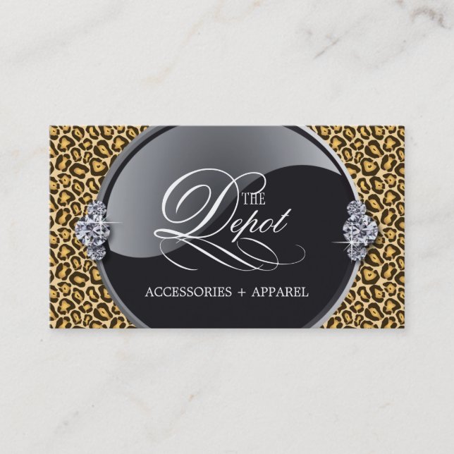 Leopard Print Business Card (Front)