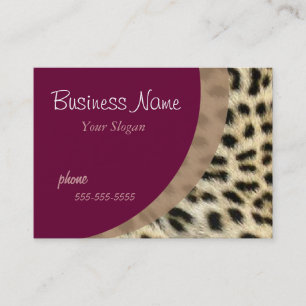 Leopard Print Business Card Template