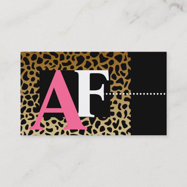 Leopard Print Business Cards (Front)