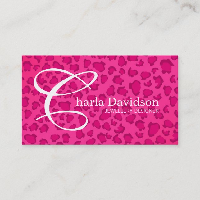 Leopard Print Business Cards (Front)
