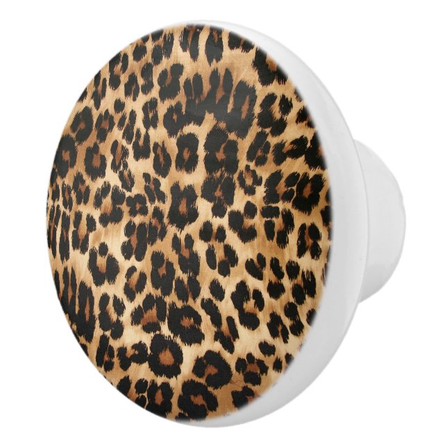 Leopard Print Ceramic Cabinet Knob (Right)