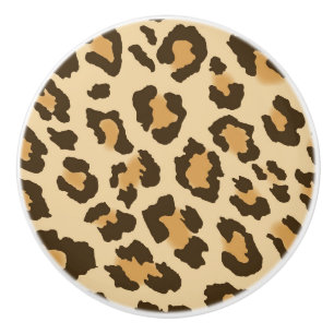 Leopard Print Ceramic Drawer Knob