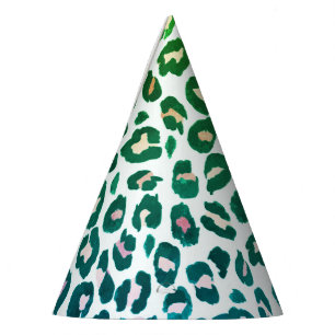 Leopard print cheetah animal print party hat