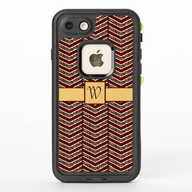 Leopard Print Chevron Lifeproof Case (Back)
