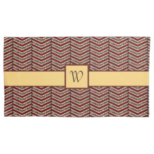 Leopard Print Chevron Pillow Case