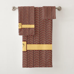 Leopard Print Chevron Towel Set