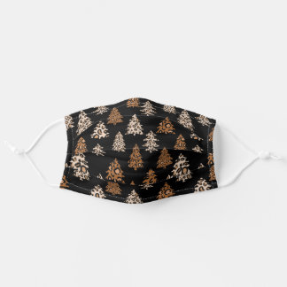 Leopard Print Christmas trees trendy Cloth Face Mask