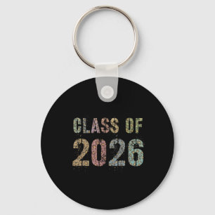 Leopard Print Cl Of 2026 Future Graduation Goodbye Key Ring
