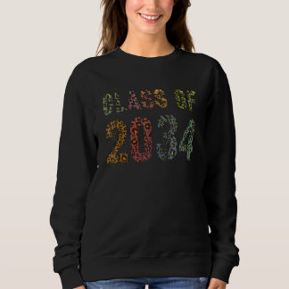 Leopard Print Class Of 2034 Future Graduation Good Sweatshirt