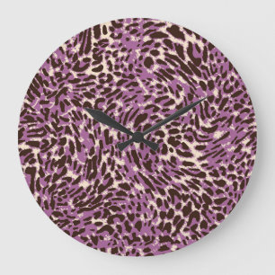 Leopard Print, Classic Animal Pattern. Large Clock