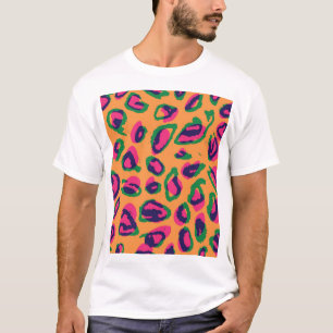 Leopard Print, Colourful Animal Pattern. T-Shirt
