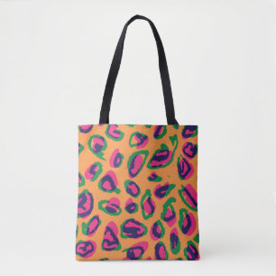 Leopard Print, Colourful Animal Pattern. Tote Bag