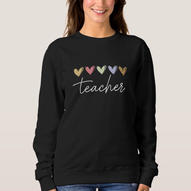 Leopard Print Colourful Cheetah Elementary School  Sweatshirt (Front)