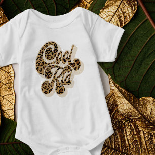 Leopard Print Cool Kid Matching Mummy and Me Baby Bodysuit