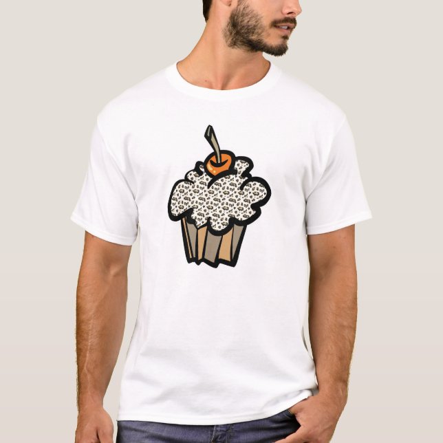 leopard print cupcake T-Shirt (Front)
